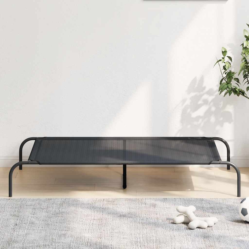 Lettino Rialzato per Cani – Brandina Traspirante 130x80 cm Nero