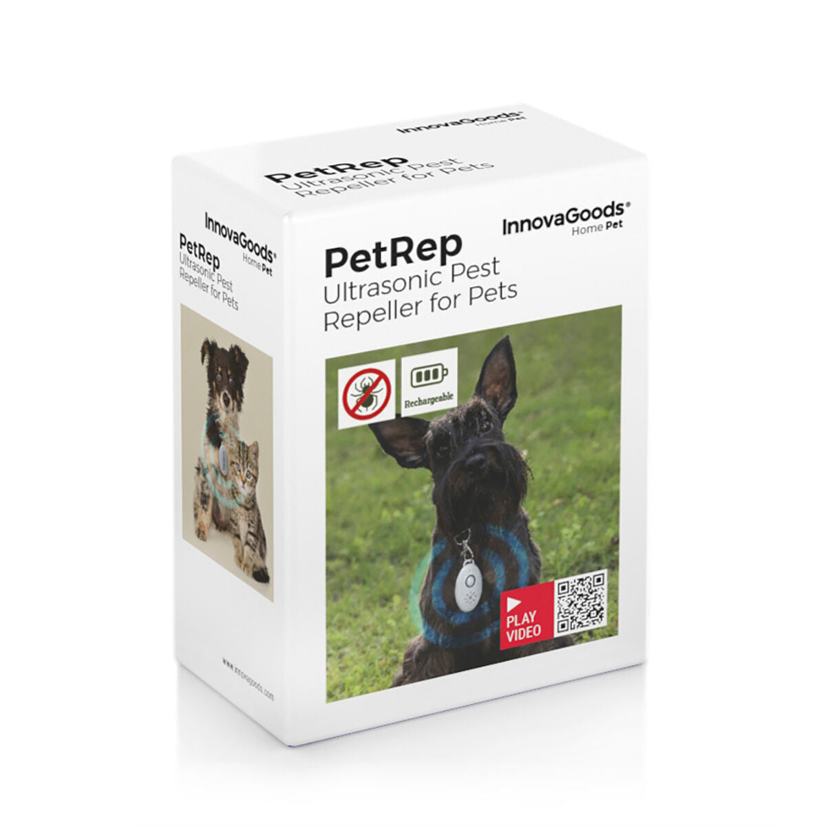 Antiparassitario a Ultrasuoni per Cani e Animali Domestici InnovaGoods – Protezione Ecologica contro Pulci e Zecche