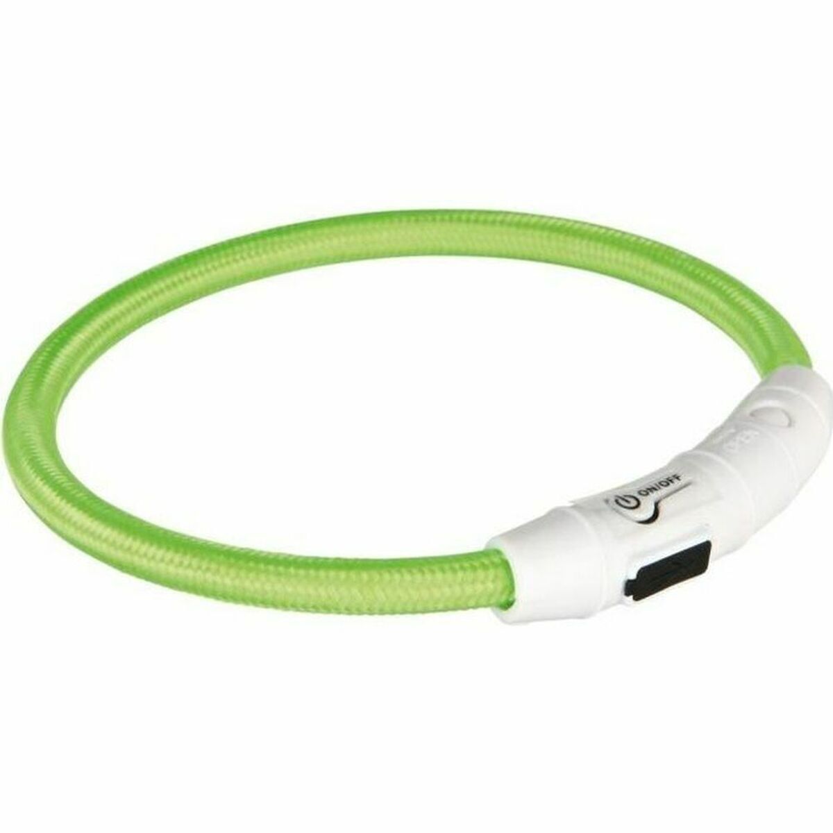 Collare LED Luminoso per Cani Trixie Flash USB (Taglia M/L) – Verde Ricaricabile