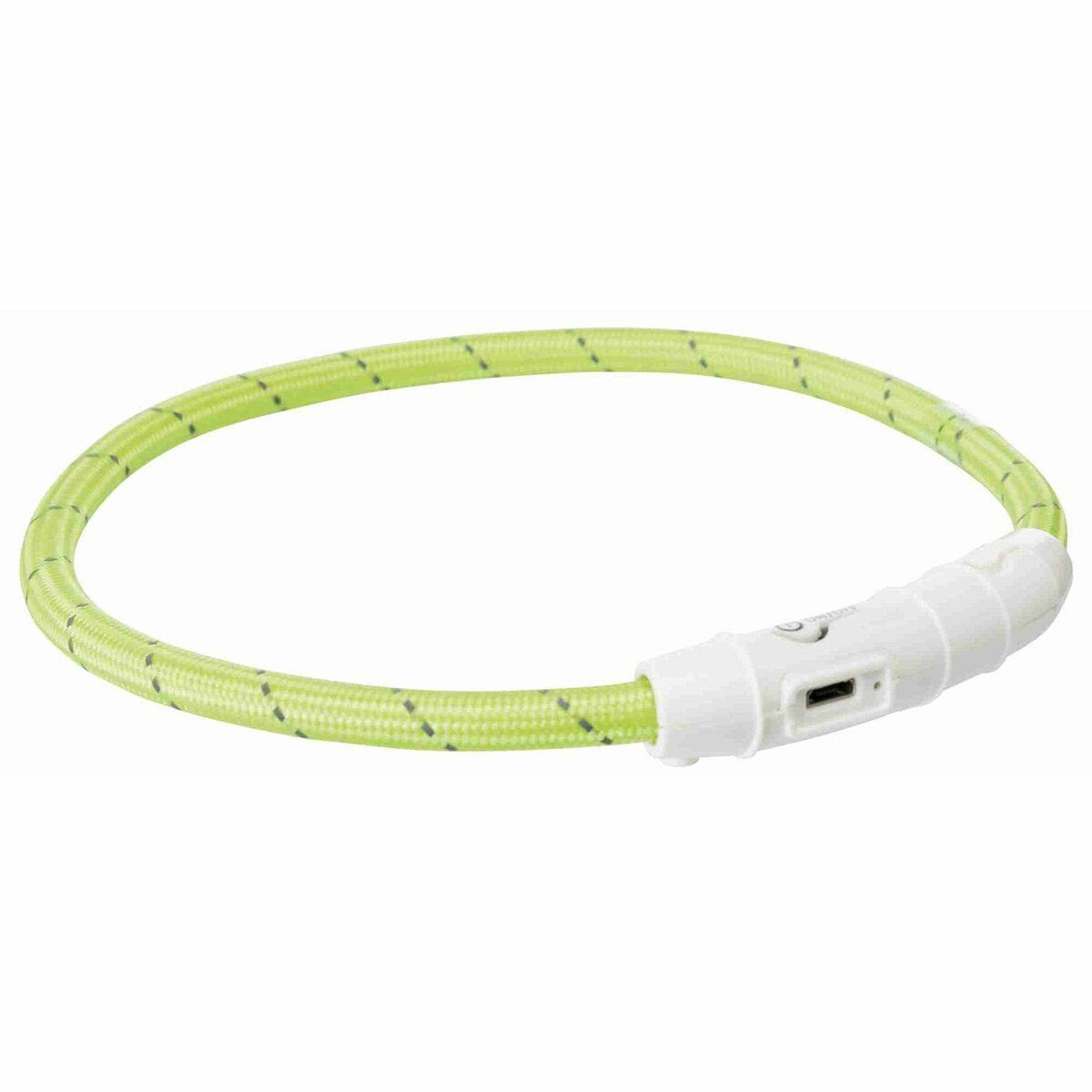 Collare LED Luminoso per Cani Trixie Flash USB (Taglia M/L) – Verde Ricaricabile