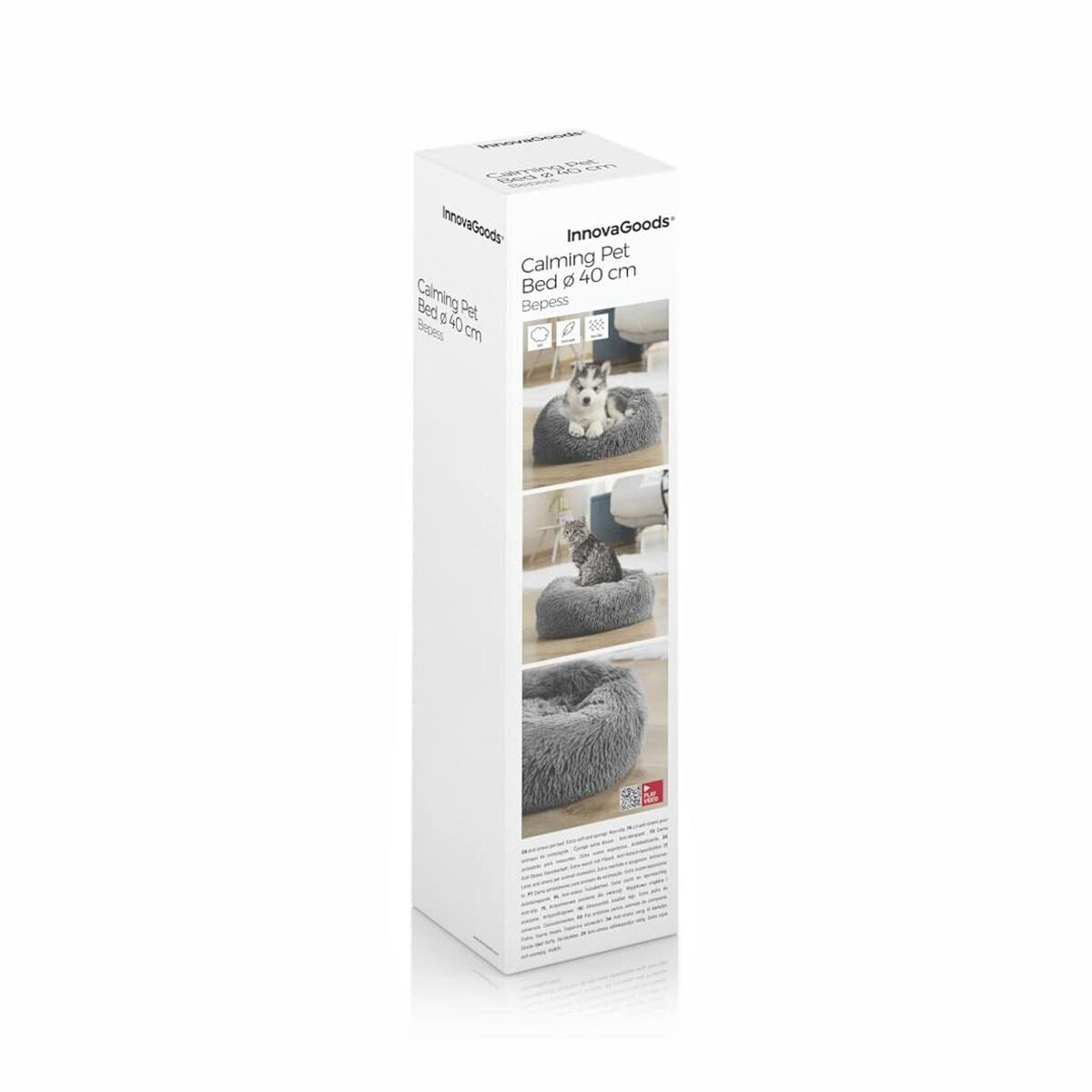 Letto Antistress Rotondo per Cani e Gatti Bepess InnovaGoods (Ø 60 cm) – Comfort e Relax Assicurato