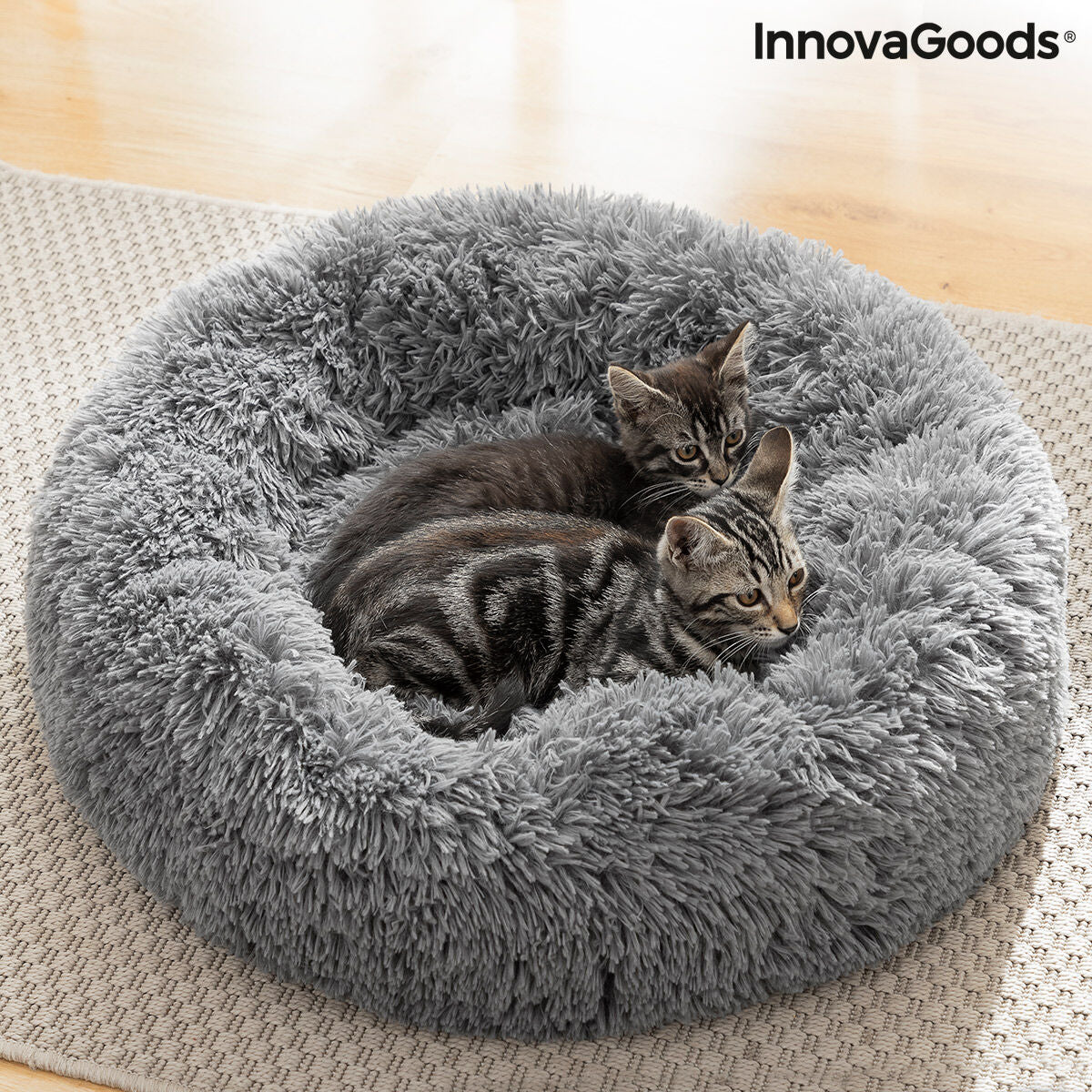 Letto Antistress Rotondo per Cani e Gatti Bepess InnovaGoods (Ø 60 cm) – Comfort e Relax Assicurato