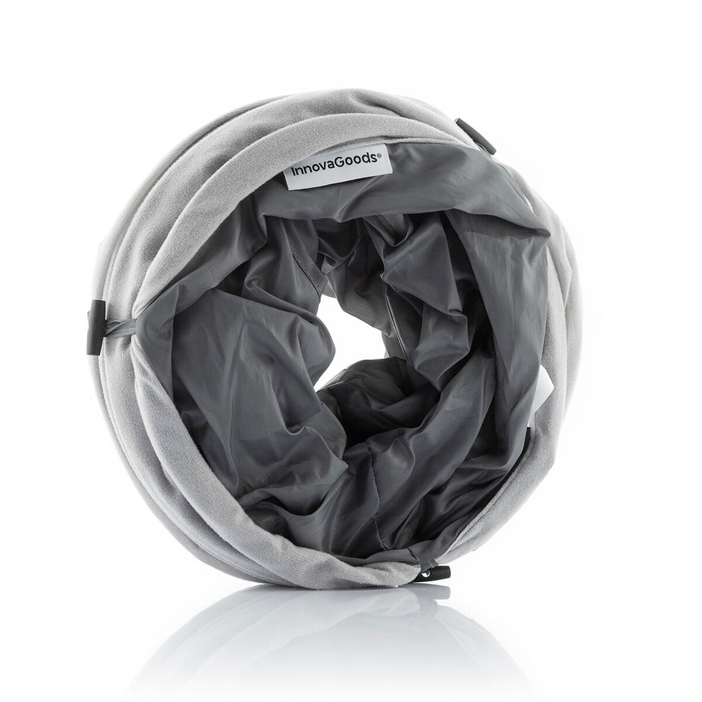Tunnel Pieghevole per Gatti e Animali Domestici Funnyl InnovaGoods – Giocattolo e Rifugio 2 in 1 Grigio ($\varnothing 25 \times 114 \text{ cm}$)