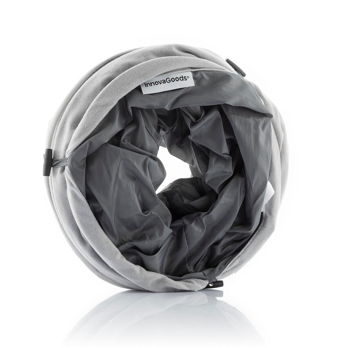 Tunnel Pieghevole per Gatti e Animali Domestici Funnyl InnovaGoods – Giocattolo e Rifugio 2 in 1 Grigio ($\varnothing 25 \times 114 \text{ cm}$)