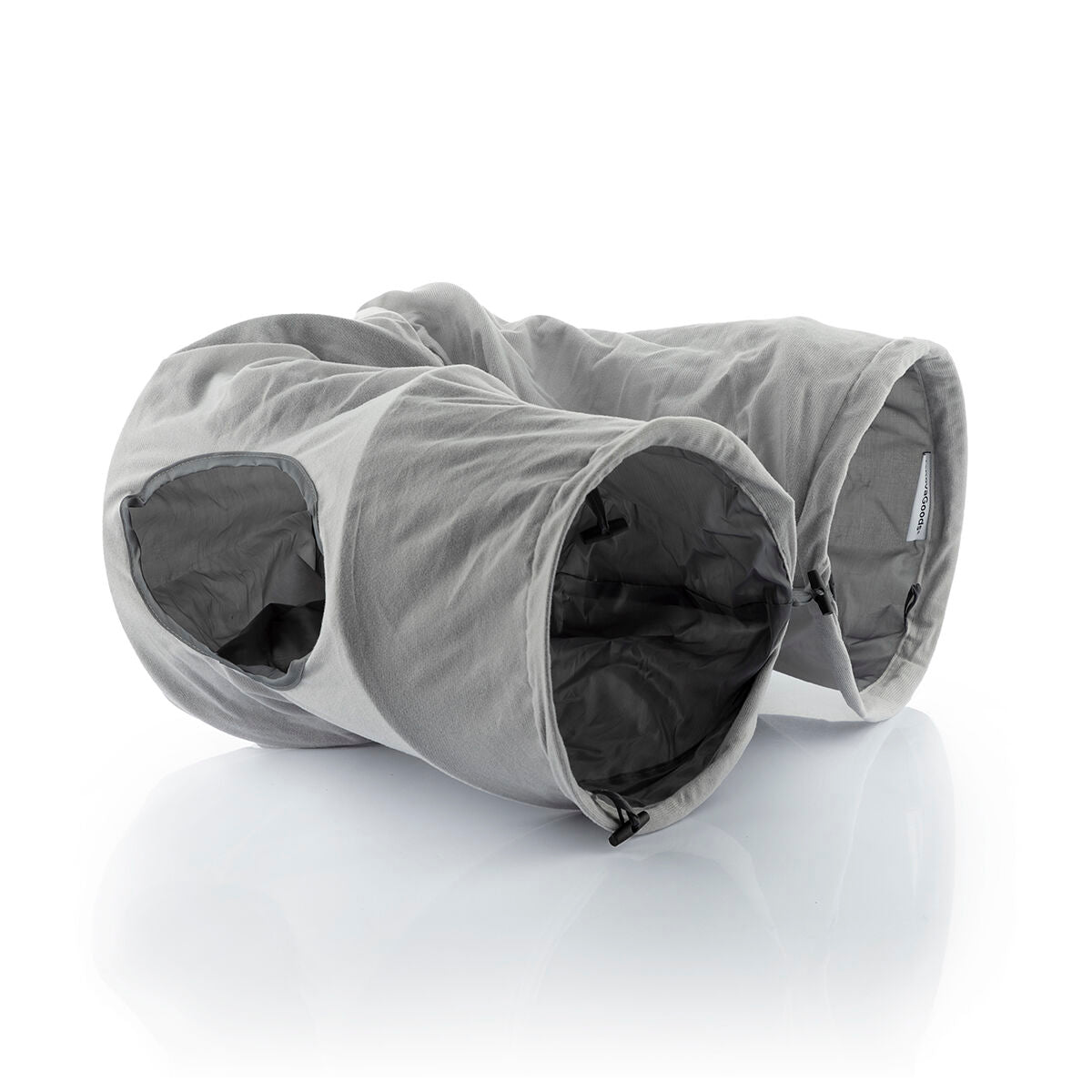 Tunnel Pieghevole per Gatti e Animali Domestici Funnyl InnovaGoods – Giocattolo e Rifugio 2 in 1 Grigio ($\varnothing 25 \times 114 \text{ cm}$)