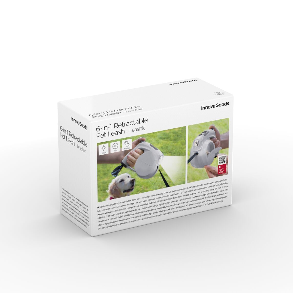 Guinzaglio Retrattile 6-in-1 Leashic InnovaGoods – Multifunzione per Cani | Shop Zampettando