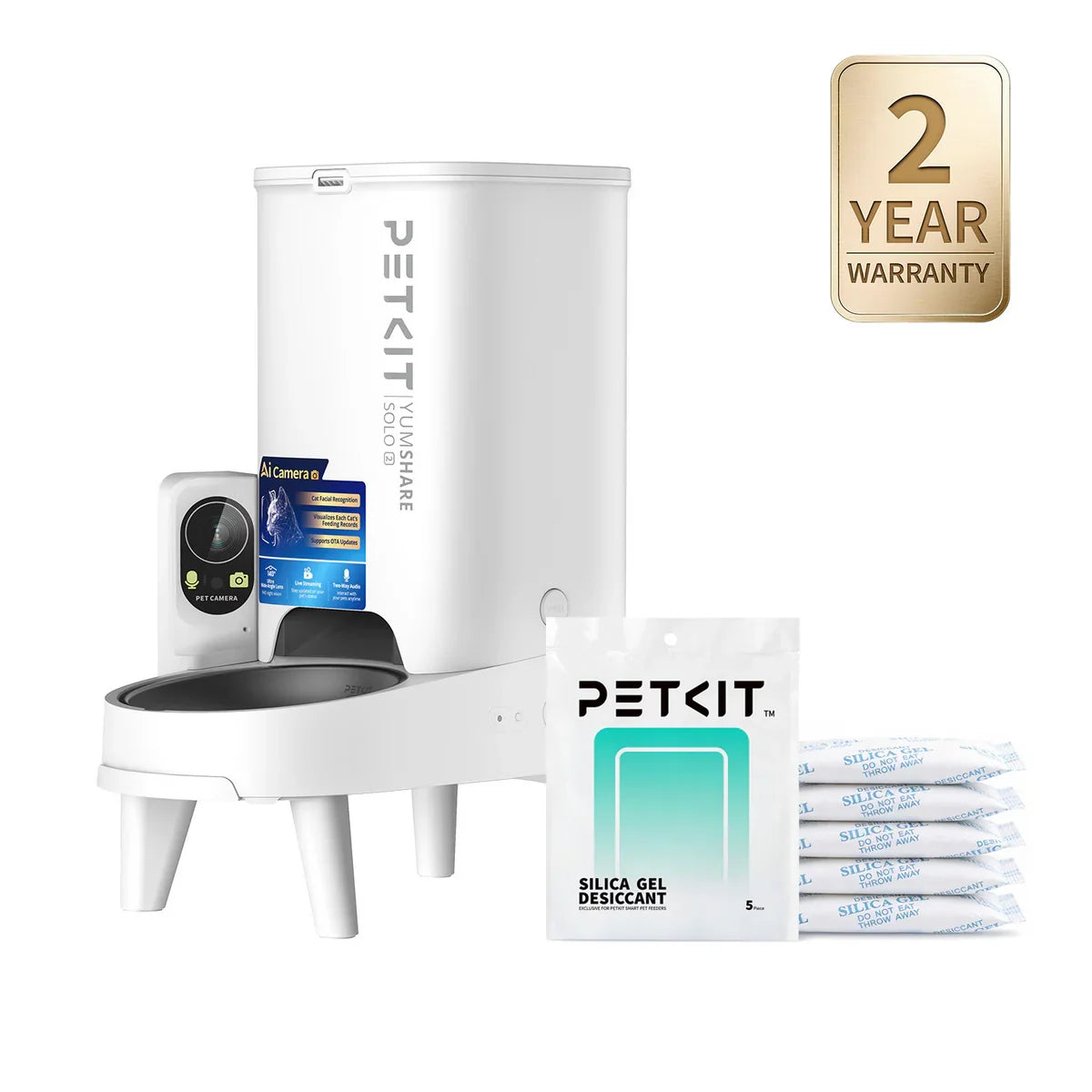 Distributore Cibo Automatico per Gatti con Telecamera YumShare Solo 2 Petkit